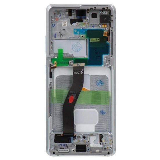 LCD Soft Oled For Galaxy S21 Ultra Silver with Frame Non Original White Box
