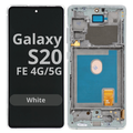 LCD Soft Oled For Galaxy S20FE 4G / 5G G780 / G781 White with Frame Non Original White Box