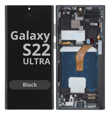 LCD Soft Oled For Galaxy S22 Ultra Black with Frame Non Original White Box