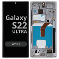 LCD Soft Oled For Galaxy S22 Ultra White with Frame Non Original White Box