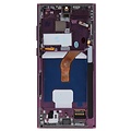 LCD Soft Oled For Galaxy S22 Ultra Burgundy with Frame Non Original White Box