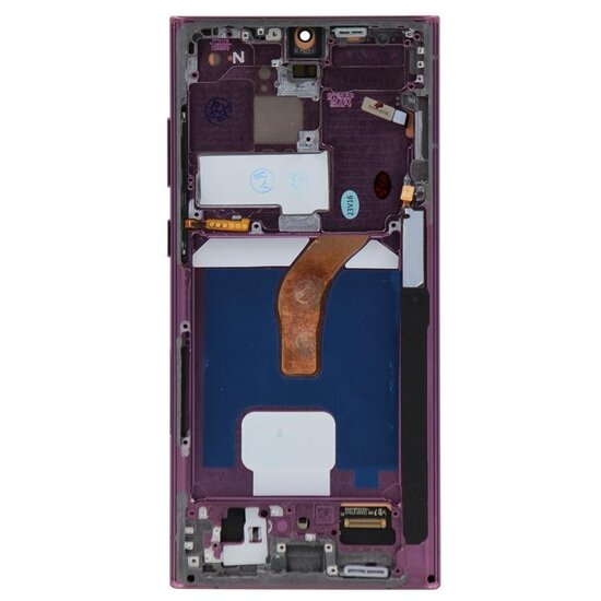 LCD Soft Oled For Galaxy S22 Ultra Burgundy with Frame Non Original White Box