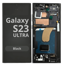 LCD Soft Oled For Galaxy S23 Ultra Black with Frame Non Original White Box