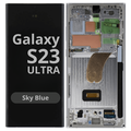 LCD Soft Oled For Galaxy S23 Ultra Sky Blue with Frame Non Original White Box