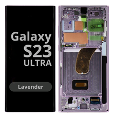 LCD Soft Oled For Galaxy S23 Ultra Lavender with Frame Non Original White Box