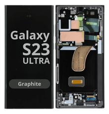 LCD Soft Oled For Galaxy S23 Ultra Graphite with Frame Non Original White Box