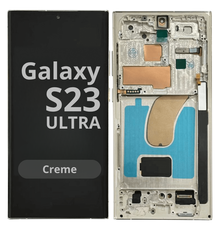 LCD Soft Oled For Galaxy S23 Ultra Cream with Frame Non Original White Box