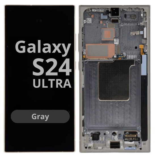 LCD Soft Oled For Galaxy S24 Ultra Gray with Frame Non Original White Box
