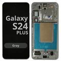 LCD Soft Oled For Galaxy S24 Plus Grey with Frame Non Original White Box