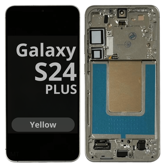 LCD Soft Oled For Galaxy S24 Plus Yellow with Frame Non Original White Box