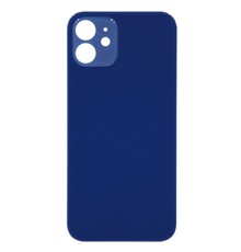 Big Hole Back Cover Glass For IPhone 12 (No Logo) (Blue)