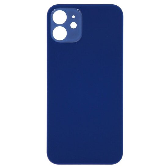 Big Hole Back Cover Glass For IPhone 12 (No Logo) (Blue)