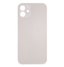 Big Hole Back Cover Glass For IPhone 12 (No Logo) (White)