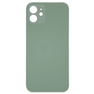 Big Hole Back Cover Glass For IPhone 12 (No Logo) (Green)