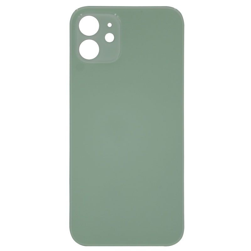 Big Hole Back Cover Glass For IPhone 12 (No Logo) (Green)