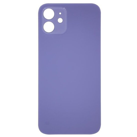 Big Hole Back Cover Glass For IPhone 12 (No Logo) (Purple)