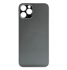 Big Hole Back Cover Glass For IPhone 12 Pro (No Logo) (Black)
