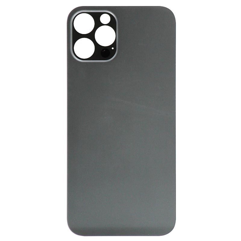 Big Hole Back Cover Glass For IPhone 12 Pro (No Logo) (Black)