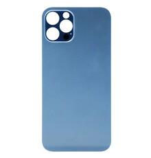 Big Hole Back Cover Glass For IPhone 12 Pro (No Logo) (Blue)