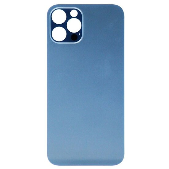 Big Hole Back Cover Glass For IPhone 12 Pro (No Logo) (Blue)