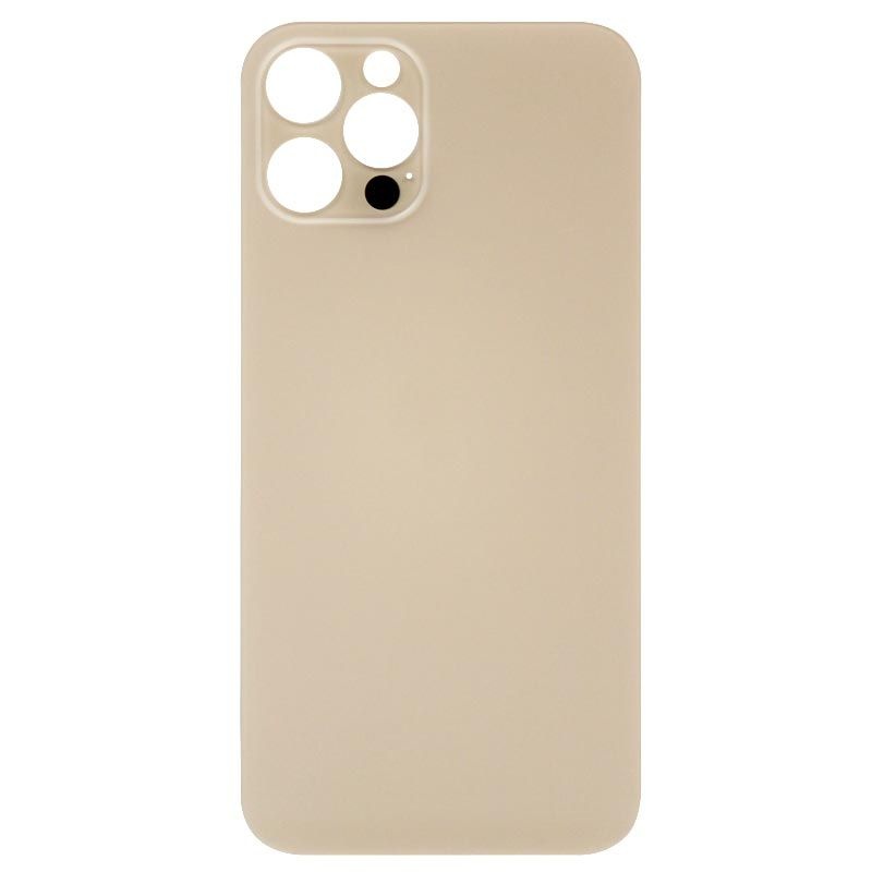 Big Hole Back Cover Glass For IPhone 12 Pro (No Logo) (Gold)