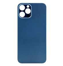 Big Hole Back Cover Glass For IPhone 12 Pro Max (No Logo) (Blue)