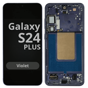 LCD Soft Oled For Galaxy S24 Plus Violet with Frame Non Original White Box