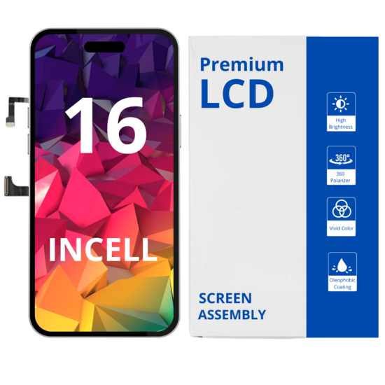 LCD Excellent Screen Assembly For IPhone 16 Incell White Box