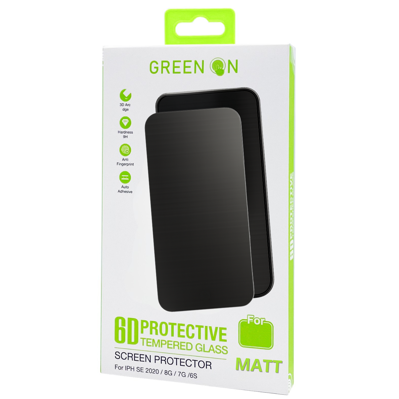Glass GREEN ON Matt Privacy 3D Protection Glass For IPhone 17