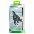 GREEN ON 3D Print Wallet Case Black Horse Galaxy A17