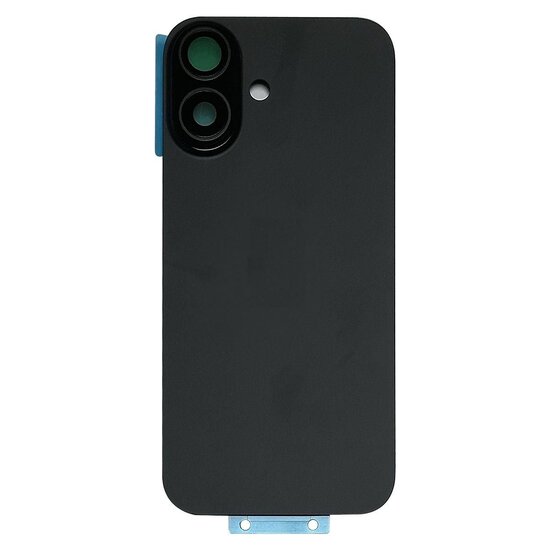 Back Cover with Camera Lens for IPhone 16 Plus (No Logo) (Black)