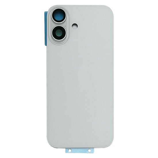 Back Cover with Camera Lens for IPhone 16 Plus (No Logo) (White)