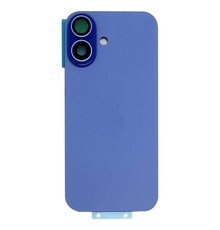 Back Cover with Camera Lens for IPhone 16 (No Logo) (Blue)