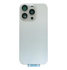 Back Cover with Camera Lens for IPhone 16 Pro Max (No Logo) (White Titanium)