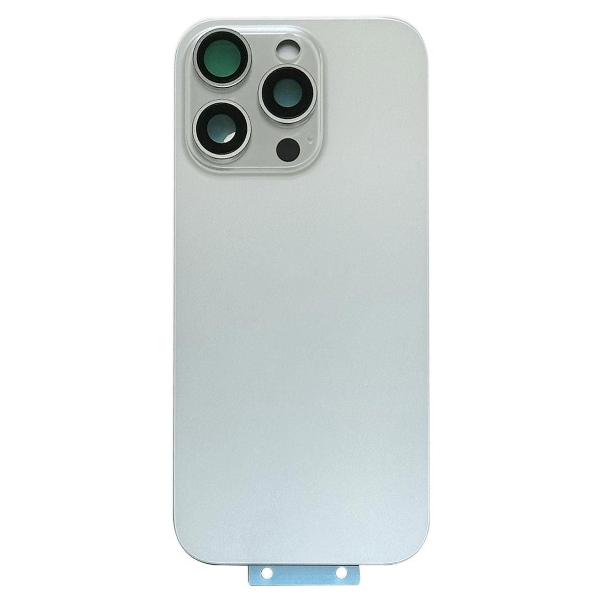 Back Cover with Camera Lens for IPhone 16 Pro Max (No Logo) (White Titanium)