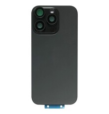 Back Cover with Camera Lens for IPhone 16 Pro Max (No Logo) (Black Titanium)