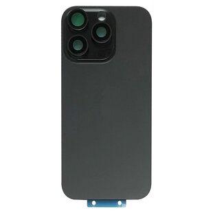 Back Cover with Camera Lens for IPhone 16 Pro Max (No Logo) (Black Titanium)