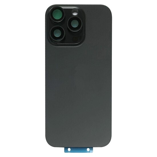 Back Cover with Camera Lens for IPhone 16 Pro (No Logo) (Black Titanium)