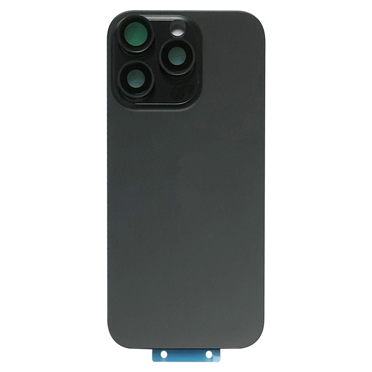Back Cover with Camera Lens for IPhone 16 Pro (No Logo) (Black Titanium)