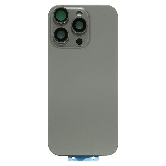 Back Cover with Camera Lens for IPhone 16 Pro (No Logo) (Natural Titanium)