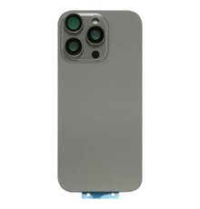 Back Cover with Camera Lens for IPhone 16 Pro Max (No Logo) (Natural Titanium)