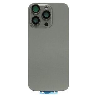 Back Cover with Camera Lens for IPhone 16 Pro Max (No Logo) (Natural Titanium)