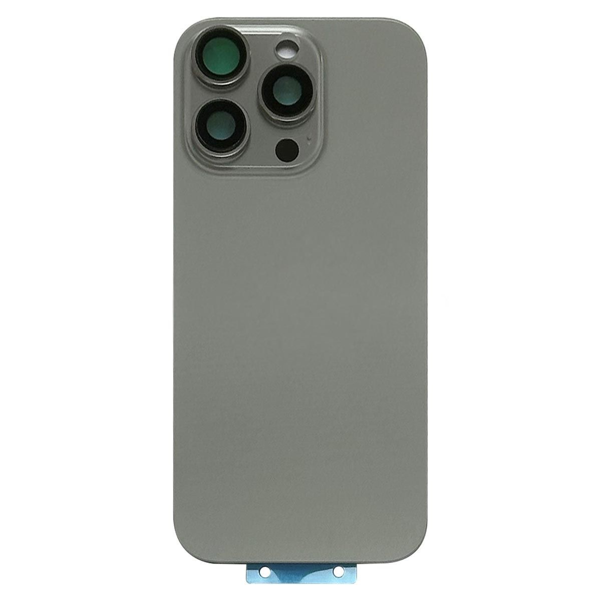Back Cover with Camera Lens for IPhone 16 Pro Max (No Logo) (Natural Titanium)