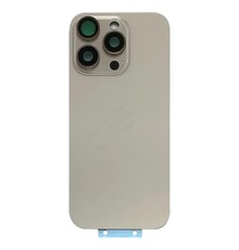 Back Cover with Camera Lens for IPhone 16 Pro Max (No Logo) (Desert Titanium)