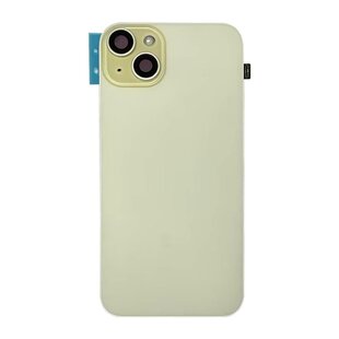 Back Cover with Camera Lens for IPhone 15 (No Logo) (Yellow)