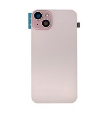 Back Cover with Camera Lens for IPhone 15 Plus (No Logo) (Pink)