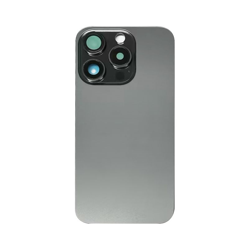Back Cover with Camera Lens for IPhone 15 Pro Max (No Logo) (Black Titanium)