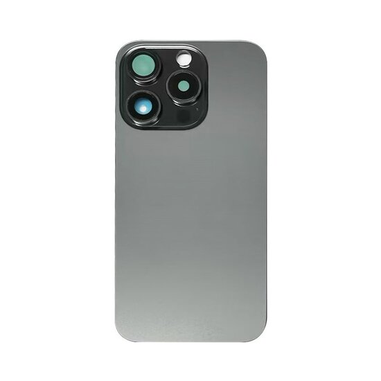 Back Cover with Camera Lens for IPhone 15 Pro (No Logo) (Black Titanium)