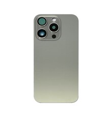Back Cover with Camera Lens for IPhone 15 Pro Max (No Logo) (Natural Titanium)
