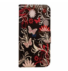 Galaxy Core 2 Butterfly Print Book Case